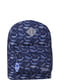 Рюкзак синий с принтом | 6034970