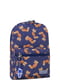 Рюкзак синий с принтом | 6035097