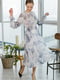 Платье А-силуэта в цветочный принт | 6033518 | фото 3