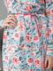 Платье-рубашка бирюзовое с цветочным принтом | 6033548 | фото 4