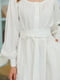 Платье-халат белое льняное | 6033549 | фото 6