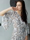 Платье А-силуэта белое с принтом | 6033550 | фото 6