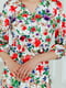 Платье А-силуэта в цветочный принт | 6033555 | фото 2