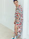 Платье А-силуэта в цветочный принт | 6033555 | фото 3