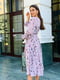 Платье А-силуэта розовое с принтом | 6033578 | фото 3