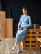 Платье А-силуэта небесно-голубого цвета | 6033587 | фото 3