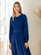 Платье А-силуэта синее | 6033651 | фото 8