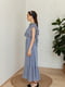 Платье А-силуэта серо-голубое | 6033657 | фото 3