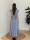 Платье А-силуэта серо-голубое | 6033657 | фото 4