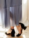 Платье А-силуэта серо-голубое | 6033657 | фото 9