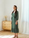 Платье А-силуэта зеленое в горох | 6033661 | фото 2