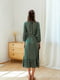 Платье А-силуэта зеленое в горох | 6033661 | фото 3
