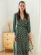 Платье А-силуэта зеленое в горох | 6033661 | фото 4