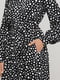 Платье А-силуэта черное в горох | 6033708 | фото 4