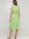 Платье А-силуэта зеленое в анималистический принт | 6033713 | фото 4