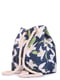 Рюкзак синий с цветочным принтом | 6041131 | фото 2
