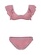 Раздельный розовый купальник: топ с оборками и трусы | 6042001 | фото 2