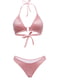 Раздельный нежно-розовый купальник в мелкий принт: бюстгальтер и трусы | 6041698 | фото 2