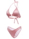 Роздільний ніжно-рожевий купальник у дрібний принт: бюстгальтер та труси | 6041698 | фото 3