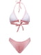 Роздільний ніжно-рожевий купальник у дрібний принт: бюстгальтер та труси | 6041698 | фото 4
