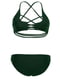 Роздільний зелений купальник: бюстгальтер та труси | 6041739 | фото 4