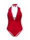 Красный слитный купальник с оборками | 6042024 | фото 3