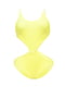 Желтый слитный купальник открытый по бокам | 6042057 | фото 3