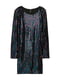 Платье черное велюровое декорированное | 6037762