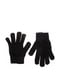 Черные перчатки с ребристыми манжетами | 6038031