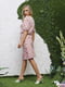 Платье розовое с цветочным принтом | 6045086 | фото 3