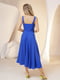 Платье А-силуэта синее | 6045090 | фото 3