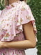 Платье А-силуэта розовое с цветочным принтом | 6045103 | фото 4
