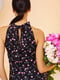 Сукня А-силуету чорна з квітковим принтом | 6045131 | фото 4