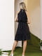 Сукня А-силуету чорна у горох | 6045137 | фото 3