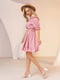 Платье А-силуэта розовое в горох | 6045146 | фото 2