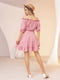 Платье А-силуэта розовое в горох | 6045146 | фото 3