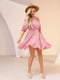 Платье А-силуэта розовое в горох | 6045146 | фото 4