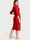 Платье домашнее красное с принтом | 6046315 | фото 2