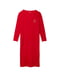 Платье домашнее красное с принтом | 6046315 | фото 3