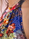 Платье А-силуэта синее с цветочным принтом | 6048029 | фото 4