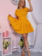 Сукня А-силуету жовта в горох | 6048041 | фото 2