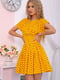 Сукня А-силуету жовта в горох | 6048041 | фото 3