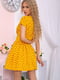 Сукня А-силуету жовта в горох | 6048041 | фото 4