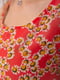 Сукня А-силуету червона з квітковим принтом | 6048045 | фото 5