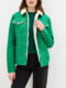 Куртка зелена джинсова | 6048237