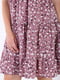 Сукня А-силуету бузкова з квітковим принтом | 6048796 | фото 4