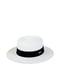 Шляпа белая с черной лентой | 6044194