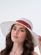 Шляпа белая с красной лентой | 6044161 | фото 3