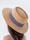 Шляпа соломенного цвета с серой лентой | 6044202 | фото 3