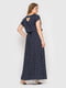 Сукня А-силуету темно-синя у горох | 6052852 | фото 3